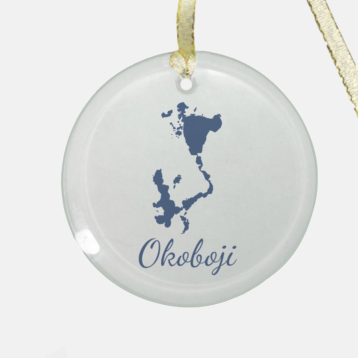 Okoboji Ornament - Clear Glass (Round)